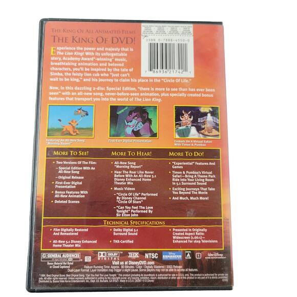 Lot of 5 DVDs Toy Story 3 Finding Nemo Ratatouille Trolls Lion King Disney Pixar - Picture 11 of 11